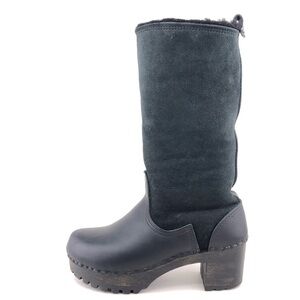 No. 6 Store 9" Pull on Shearling Clog Boots EUR 38